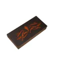 Boîte en bois pour perles "Motif orange" (1 niveau) KF027/12-1