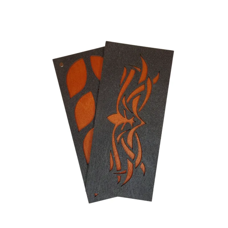 Boîte en bois pour perles "Motif orange" (1 niveau) KF027/12-1
