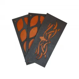 Holzkiste für Perlen "Orange pattern" KF027/12-2