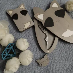 Étui à ciseaux "Raccoon" KF058/8