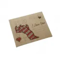 Carte postale en bois "Je t'aime. Ours" KF022/132