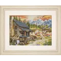 Cross stitch kit "Log Cabin General Store (small format version)" 30.5x22 cm SBU5020