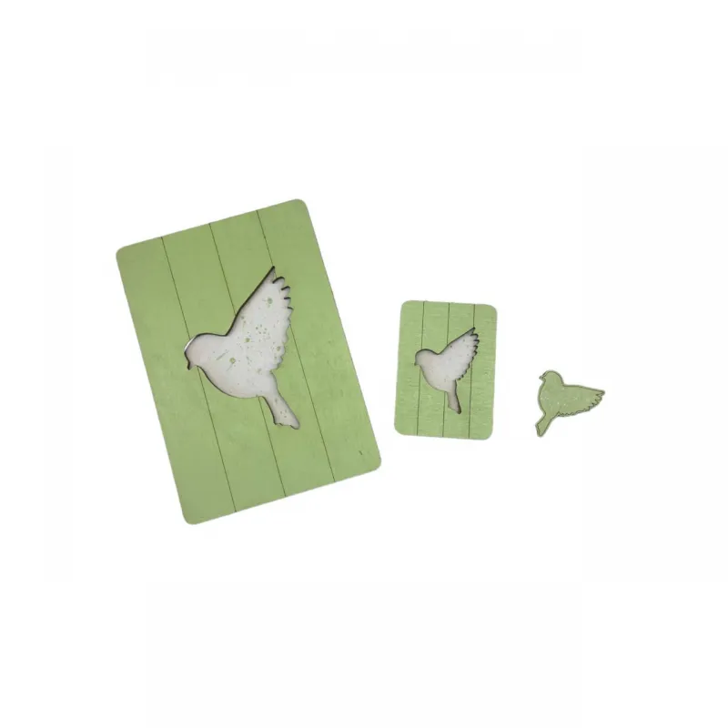 Boîte en bois. Étui à ciseaux "Oiseau" KF057/12