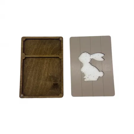 Holzkiste. Scheren-Etui "Hase" KF057/14