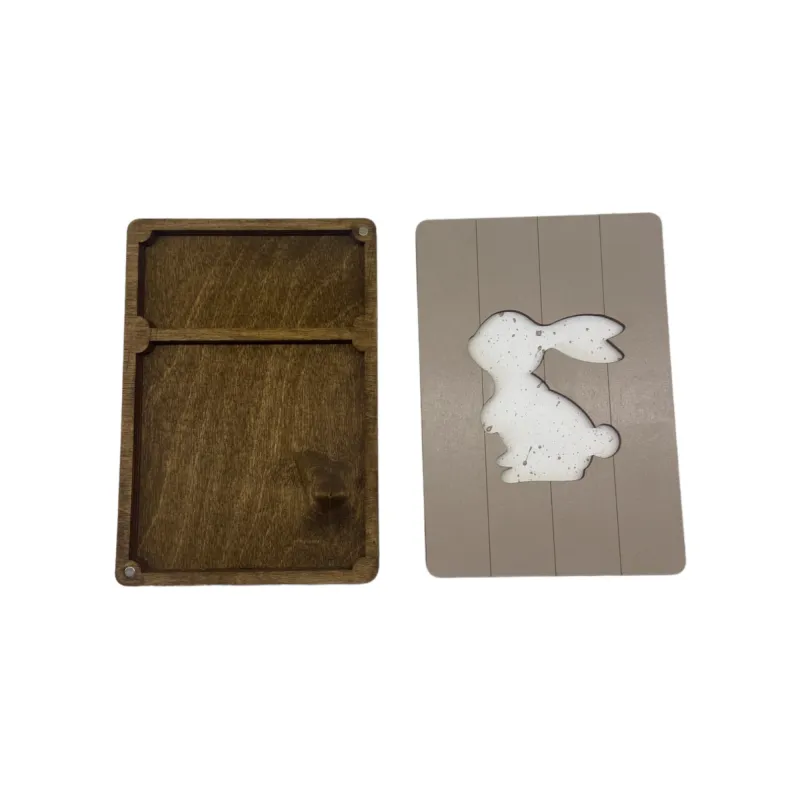Holzkiste. Scheren-Etui "Hase" KF057/14