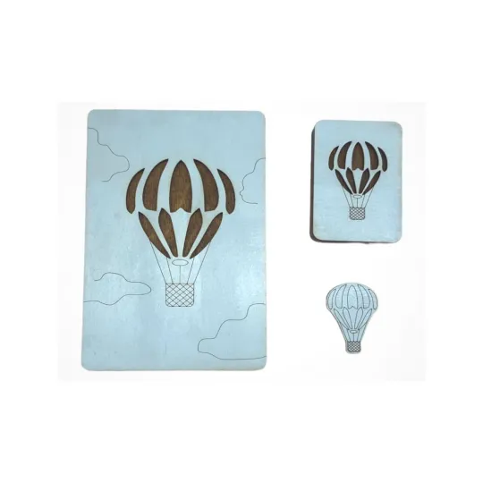 Boîte en bois. Étui à ciseaux "Ballon bleu" KF057/16