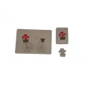 Holzkiste. Scherenetui „Romantik“ KF057/17
