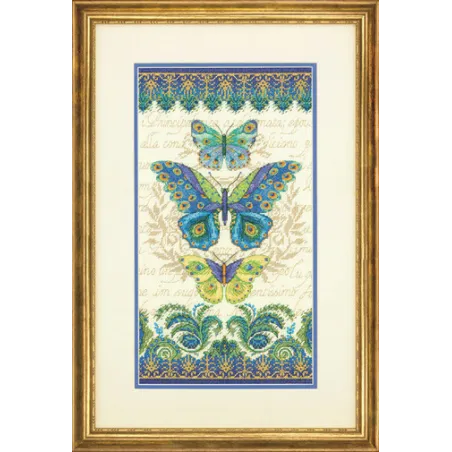 Cross-stitch kit. Peacock Butterflies 20,3x31,8 cm D70-35323