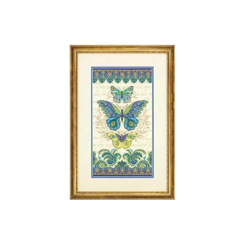 Cross-stitch kit. Peacock Butterflies 20,3x31,8 cm D70-35323