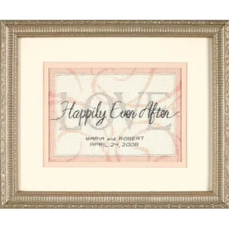 Cross-stitch kit "Happily Ever After. Wedding Record" 18 x 13 cm D65045