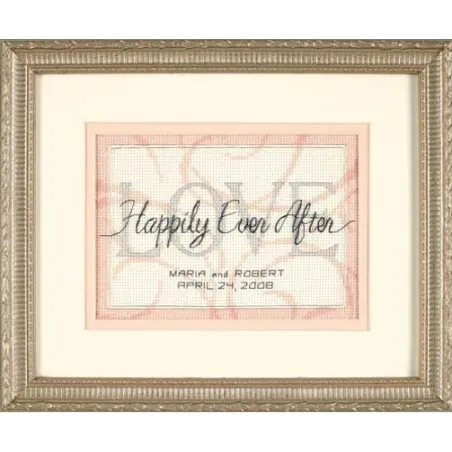 Siuvinėjimo kryželiu rinkinys. Happily Ever After Wedding Record 18 x 13 cm. D65045