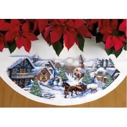 Cross-stitch kit "Sleigh Ride Tree Skirt" 114 cm D70-08830