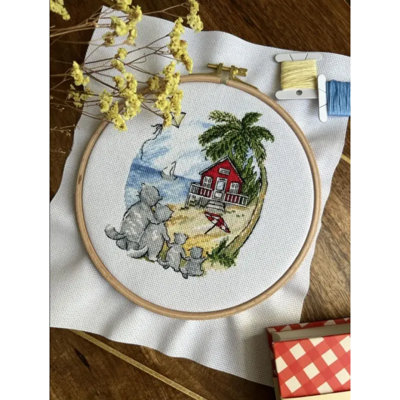 Cross stitch kit "Housewarming. Cats" SANN-32