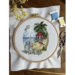 Cross stitch kit "Housewarming. Cats" SANN-32