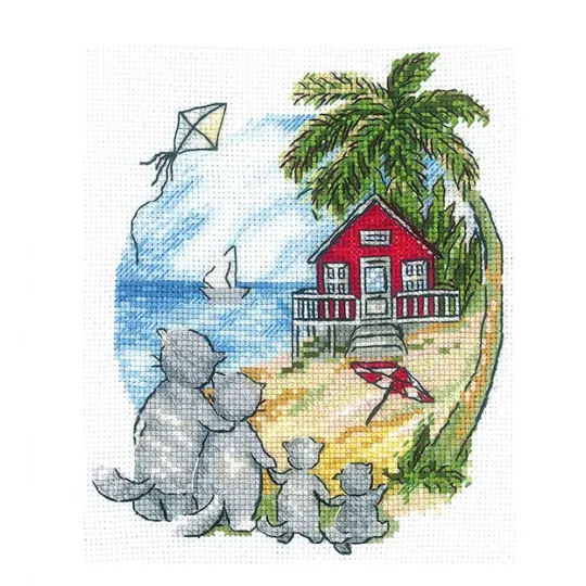 Cross stitch kit "Housewarming. Cats" SANN-32