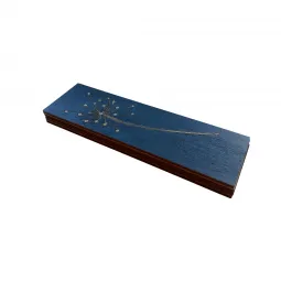 Boîte en bois pour perles "Pissenlit. Bleu" KF057/6