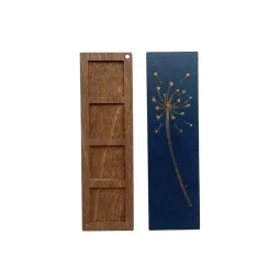 Boîte en bois pour perles "Pissenlit. Bleu" KF057/6