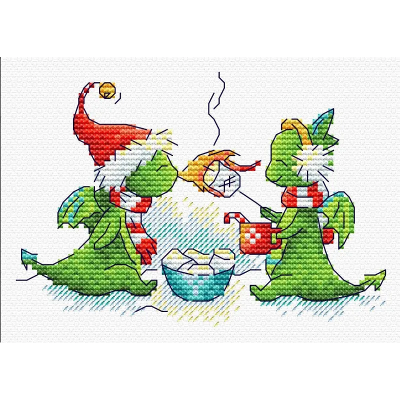 Cross stitch kit "Join us by the new year fire" SM-755 (D)