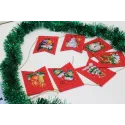 Cross stitch kit on the felt "Garland - New Year’s mood (7 flags)" ST-1017