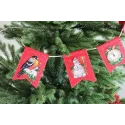 Cross stitch kit on the felt "Garland - New Year’s mood (7 flags)" ST-1017