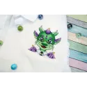 Water-soluble canvas cross stitch kit on watersoluble canvas "Dragon scientist" 9x9 cm SV-806 Water-soluble canvas cross stitch kit on watersoluble canvas "Dragon scientist" 9x9 cm SV-806