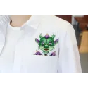 Water-soluble canvas cross stitch kit on watersoluble canvas "Dragon scientist" 9x9 cm SV-806 Water-soluble canvas cross stitch kit on watersoluble canvas "Dragon scientist" 9x9 cm SV-806