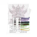 Water-soluble canvas cross stitch kit on watersoluble canvas "Dragon scientist" 9x9 cm SV-806 Water-soluble canvas cross stitch kit on watersoluble canvas "Dragon scientist" 9x9 cm SV-806