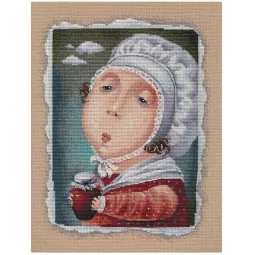 Cross stitch kit "Sour cream pot" S1550