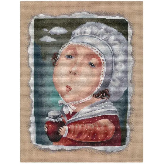 Kit point de croix "Pot de crème sure" S1550