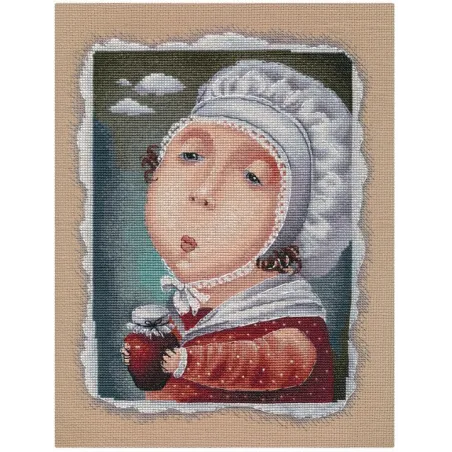 Kit point de croix "Pot de crème sure" S1550