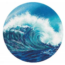 Kit point de croix "Vague marine" S1558