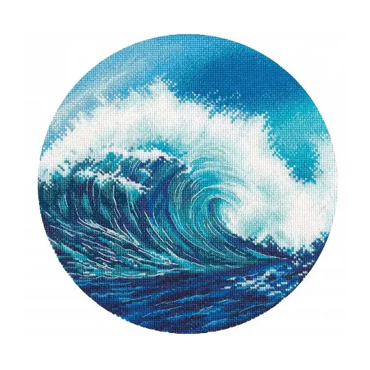 Kit point de croix "Vague de mer" S1558