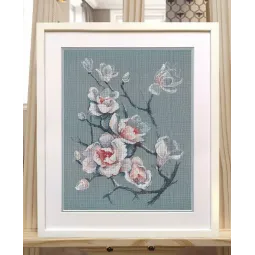 Kit de point de croix "Magnolia tendre" S1560