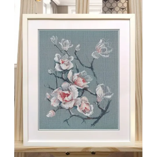 Cross stitch kit "Tender magnolia" S1560