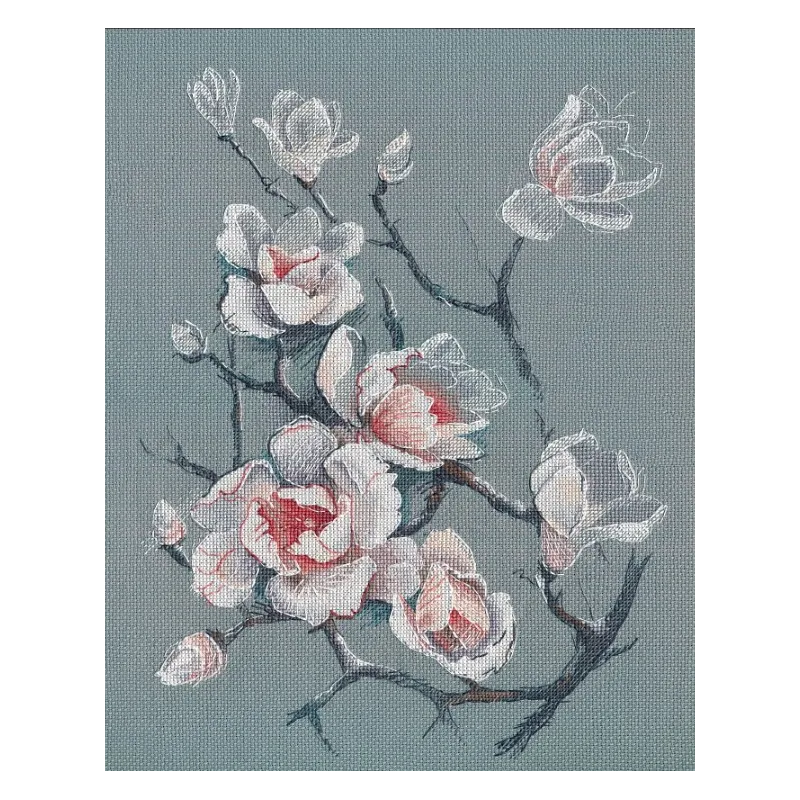 Cross stitch kit "Tender magnolia" S1560