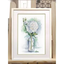 Kreuzstich-Set „Sanfte Pfingstrose“ S1565