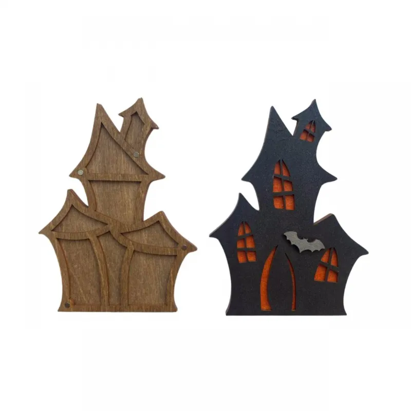 Holzkiste für Perlen "Spukhaus" KF027/40