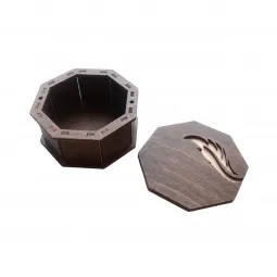 Boîte en bois octogonale "Plume" KF057/61