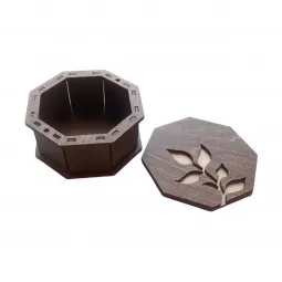 Wooden box octagonal "Branch" KF057/62
