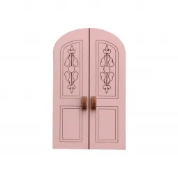 Étui à aiguilles en bois "Porte rose" KF056/60