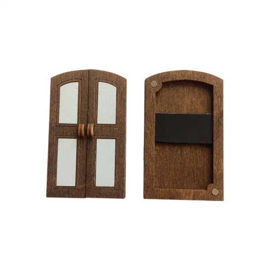 Étui à aiguilles en bois "porte blanche" KF056/61