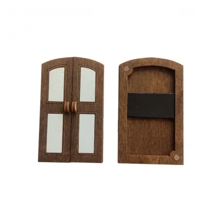 Étui à aiguilles en bois "porte blanche" KF056/61