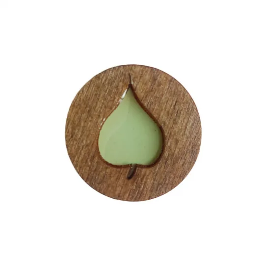 Support à aiguilles magnétique avec résine époxy "Vert feuille" KF059/108