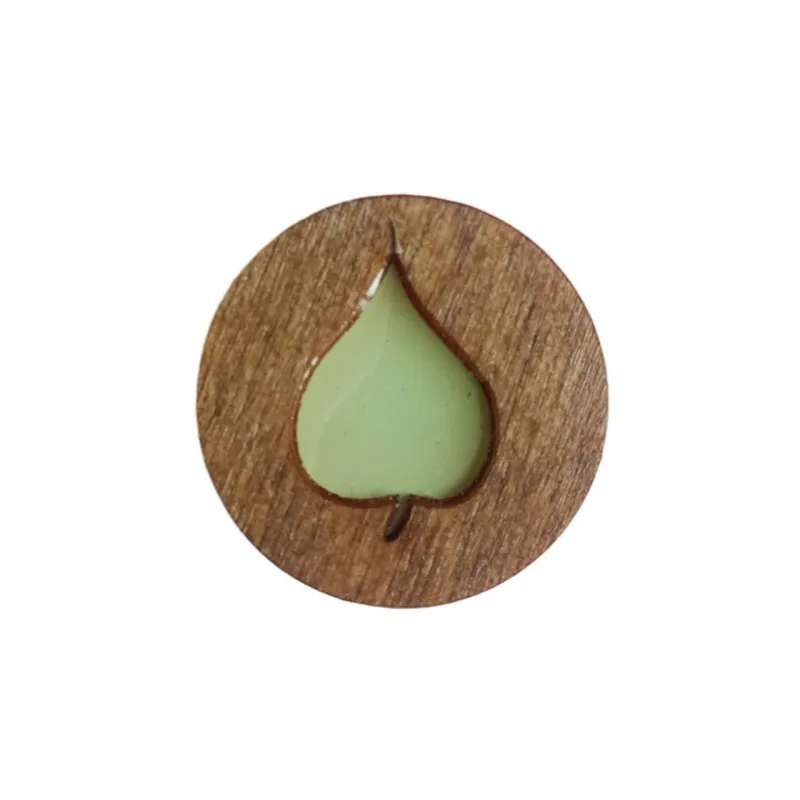 Magnetic needle holder with epoxy resin "Leaf green" KF059/108