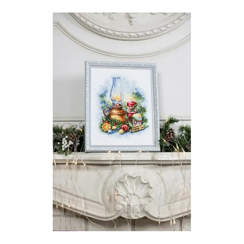 Kreuzstich-Set "Weihnachtsbeleuchtung" 19,5x34,5 cm S/SO018