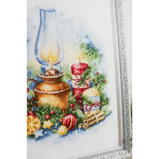Kreuzstich-Set "Weihnachtsbeleuchtung" 19,5x34,5 cm S/SO018