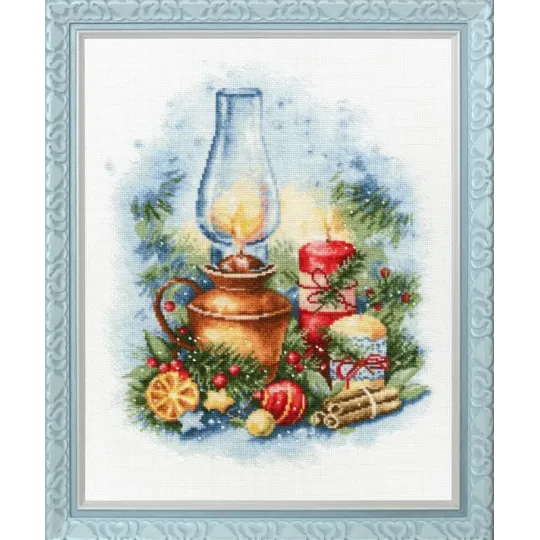 Kreuzstich-Set "Weihnachtsbeleuchtung" 19,5x34,5 cm S/SO018