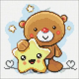 (Discontinued C) Petit ours avec étoile 20*20 cm WD2355