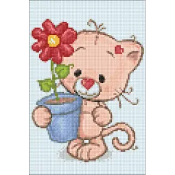 (Auslaufmodell C) Kätzchen mit Geschenk 19*27 cm WD2367