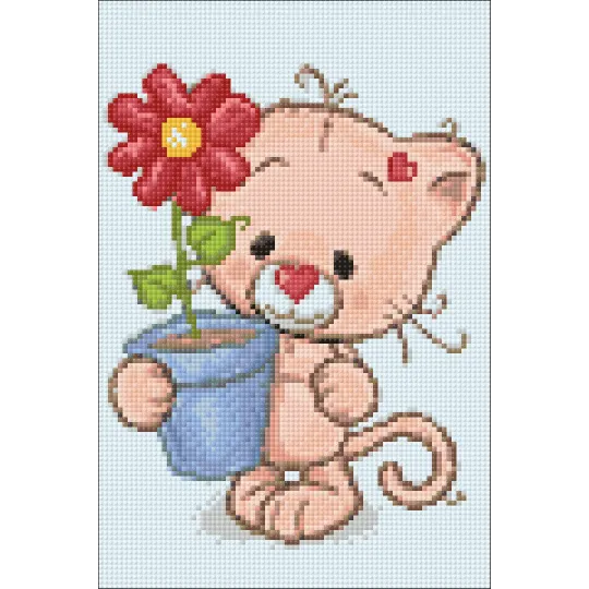 (Abandonné C) Chatons avec cadeau 19*27 cm WD2367